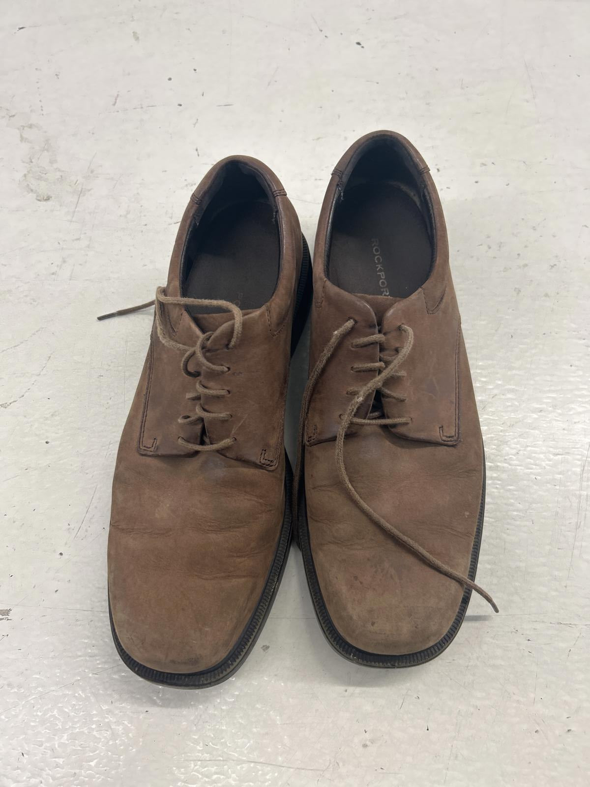 Rockport Smooth Brown Leather Suede Lace-Up Shoes