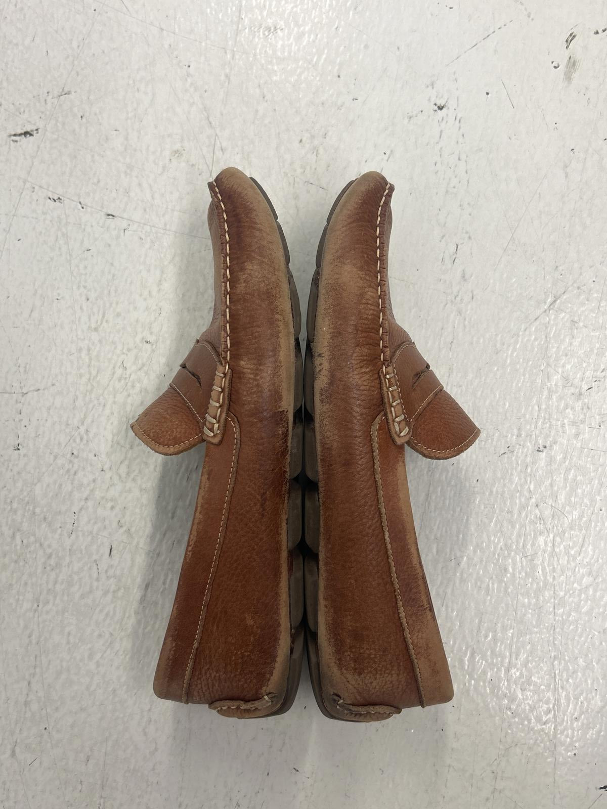 Casual Tan Brown Leather Loafers