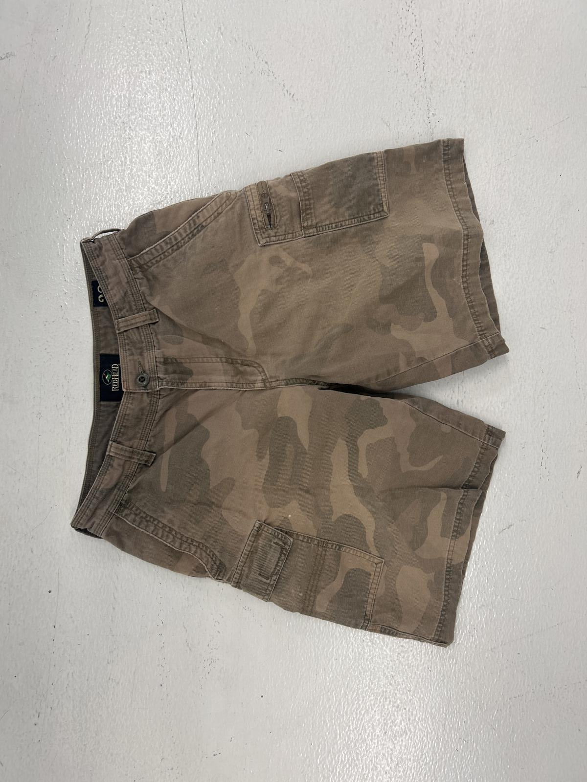 Redhead Camo Cargo Shorts - Size 32