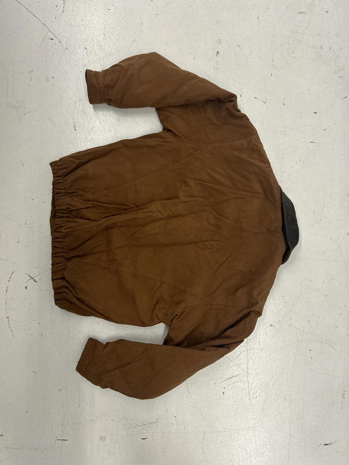 Heavy Weatherproof Brown Jacket with Black Collar