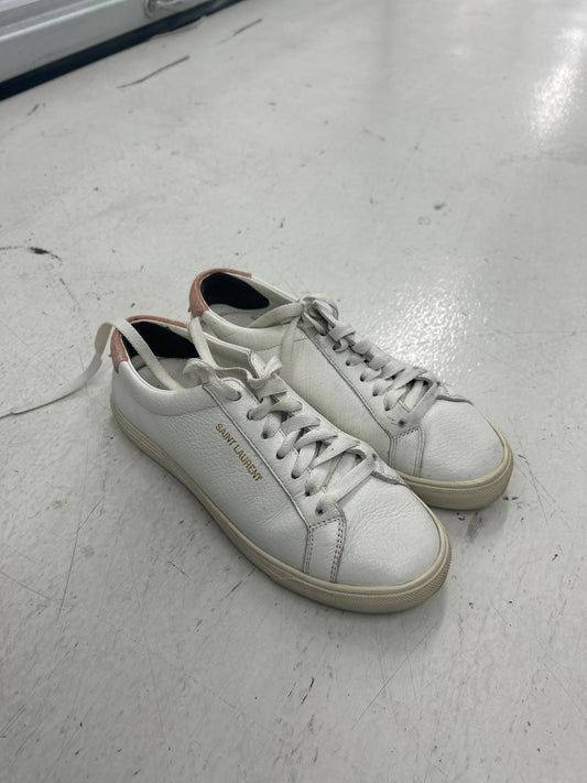 Saint Laurent White Leather Sneakers