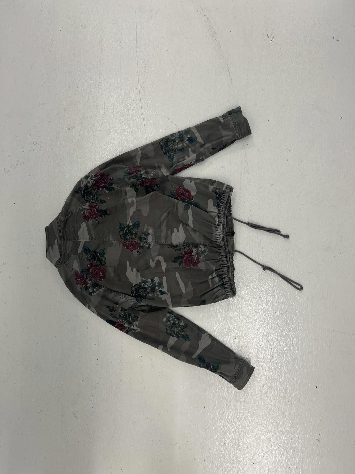 Biker Camouflage Jacket with Floral Accent by Jolt - Size XS