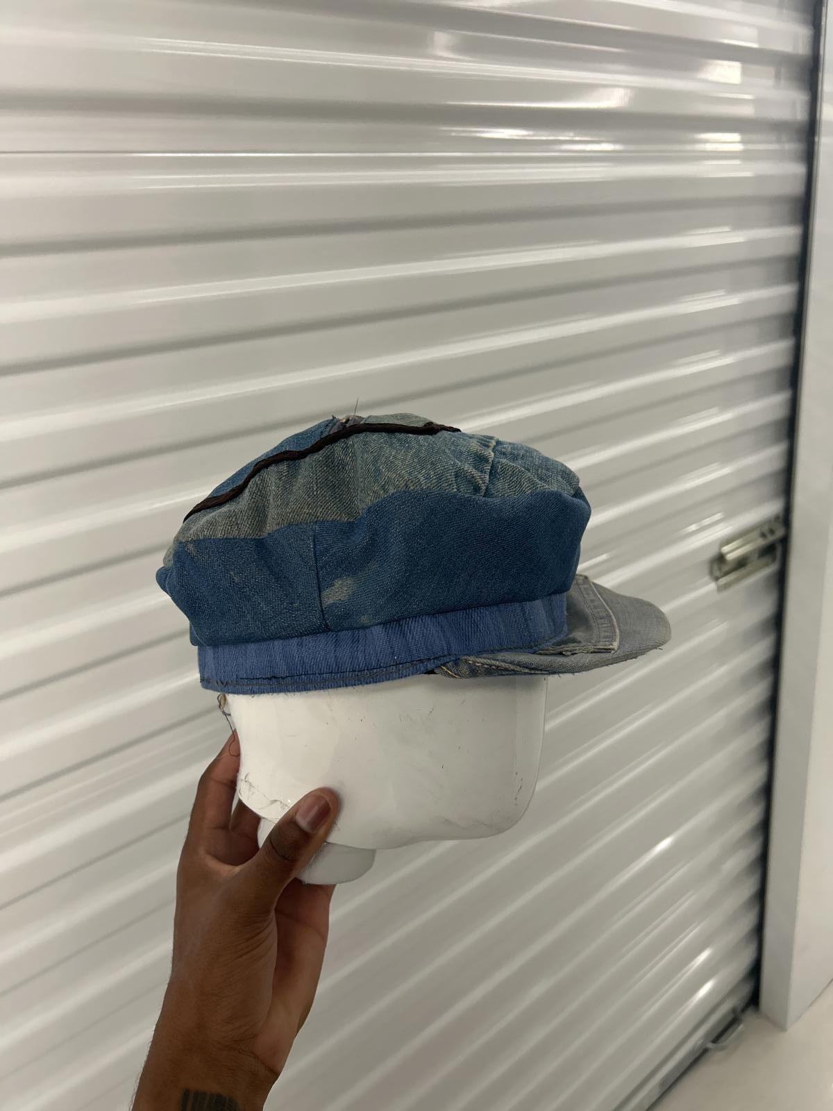 Unique Denim Cap with Zipper Pocket