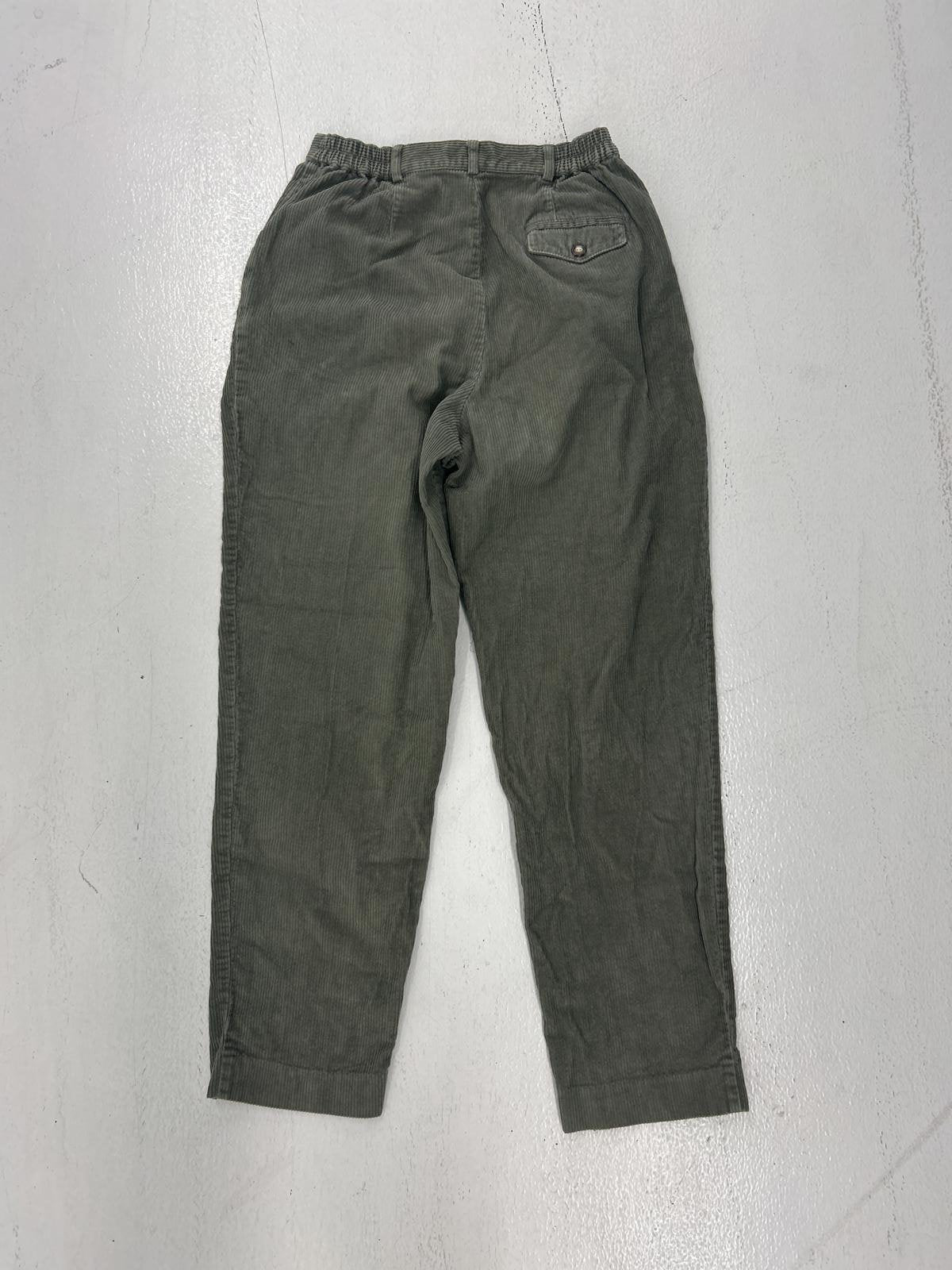 Corduroy Faded Waist Casual Pants for Women