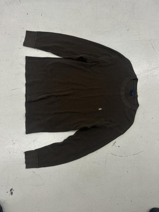 Polo Ralph Lauren Waffle Brown Long Sleeve Shirt