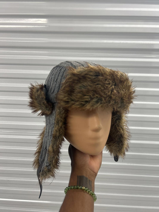 Cozy Knit Trapper Hat with Faux Fur Lining