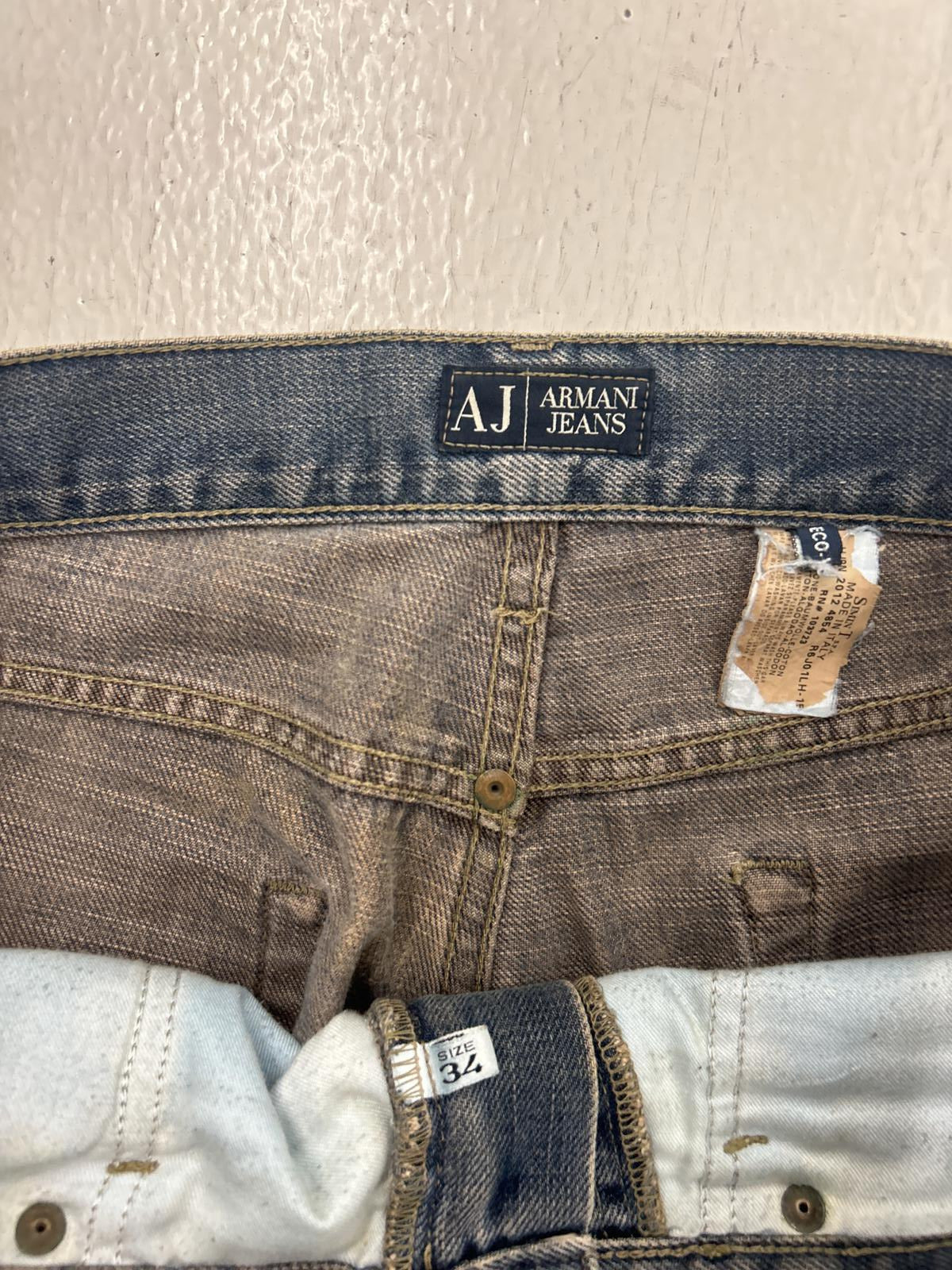 Armani Jeans Classic Fit Men's Denim Trousers - Size 34