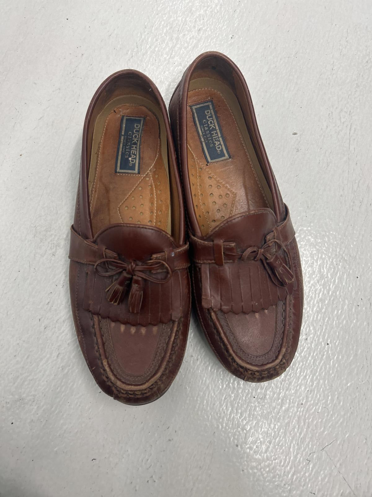 Classic Duck Head Brown Leather Moccasin Loafers