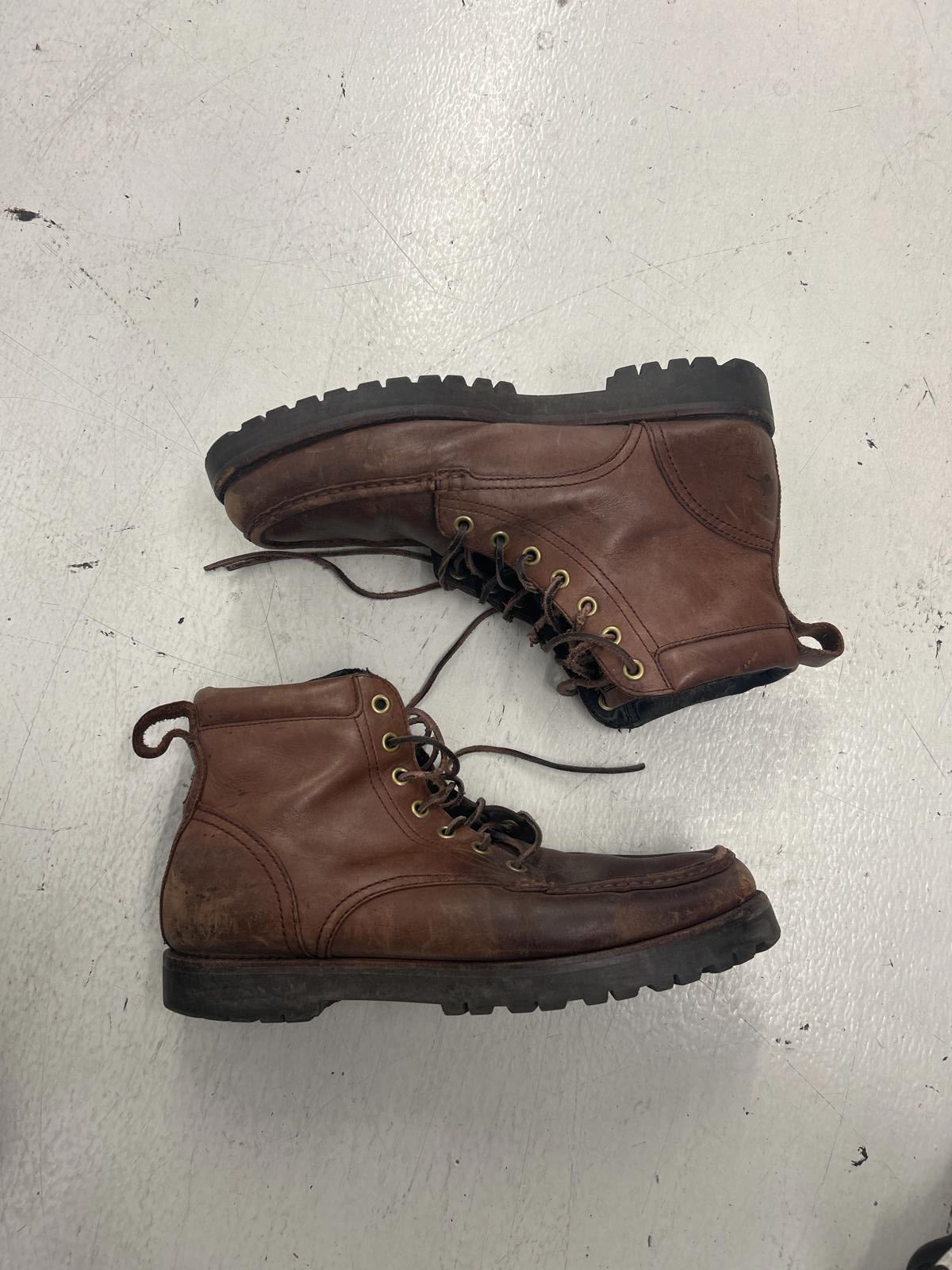 Polo Ralph Lauren Brown Leather Hiking Boots